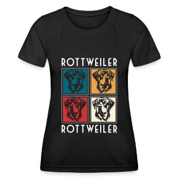 Rottweiler Gefahr Herrchen Hündin - Frauen Funktions-T-Shirt - Schwarz - Vorne - AI Model Female 172 light (172cm)