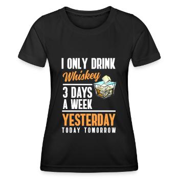 Whisky buvant des hommes délicieux - T-shirt sport Femme - noir - Devant - AI Model Female 172 light (172cm)