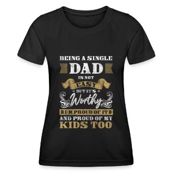 Parents Solo Sarcasme - T-shirt sport Femme - noir - Devant - AI Model Female 172 light (172cm)