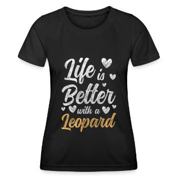 Raubtier Gefahr - Frauen Funktions-T-Shirt - Schwarz - Vorne - AI Model Female 172 light (172cm)