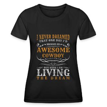 Far West America Bandit Cool - T-shirt sport Femme - noir - Devant - AI Model Female 172 light (172cm)