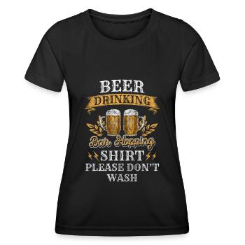 Party, Drinking, Wine, Drinks - Women's Functional T-Shirt - black - Front - AI Model Female 172 light (172cm)