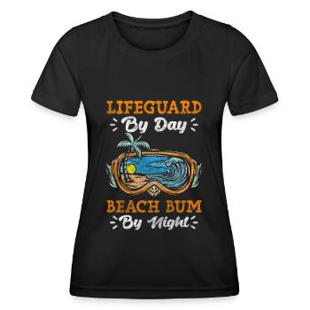 Lifeguard Beach Holidays - Women's Functional T-Shirt - black - Front - AI Model Female 172 light (172cm)