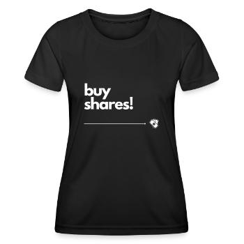 Buy shares - Women's Functional T-Shirt - black - Front - AI Model Female 172 light (172cm)