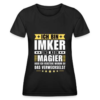 Ich bin Imker und kein Magier - Frauen Funktions-T-Shirt - Schwarz - Vorne - AI Model Female 172 light (172cm)
