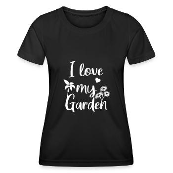 I love my Garden - Frauen Funktions-T-Shirt - Schwarz - Vorne - AI Model Female 172 light (172cm)