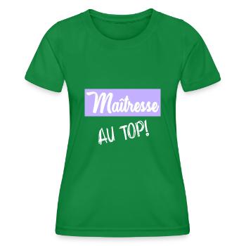MAÎTRESSE - T-shirt sport Femme - vert - Devant - AI Model Female 172 dark (172cm)