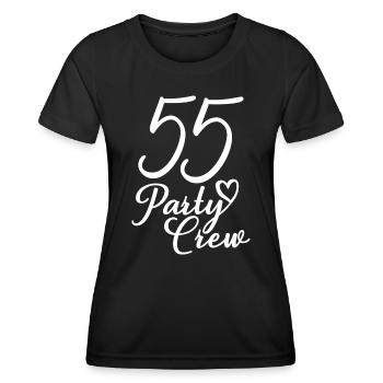 55 Party Crew 55th Birthday Party 55 Years Old - Women's Functional T-Shirt - black - Front - AI Model Female 172 light (172cm)