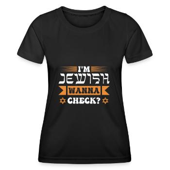 Gift for Jewish Celebrations and Remembrance Days - Women's Functional T-Shirt - black - Front - AI Model Female 172 light (172cm)