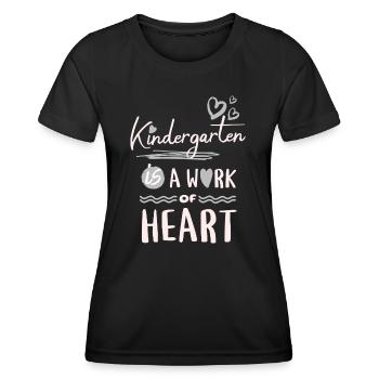 Kindergarten is a work of heart - Women's Functional T-Shirt - black - Front - AI Model Female 172 light (172cm)