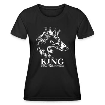BARSOI Roi de tout Dire Chiens Wilsigns - T-shirt sport Femme - noir - Devant - AI Model Female 172 light (172cm)