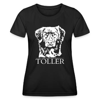 Nova Scotia Duck Tolling Retriever Great Portrait - Women's Functional T-Shirt - black - Front - AI Model Female 172 light (172cm)