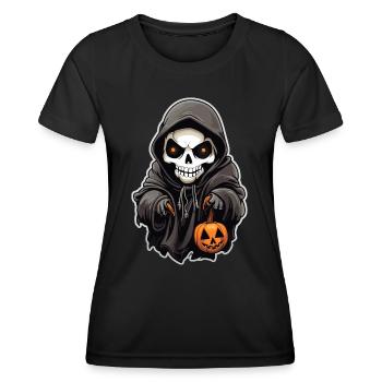 Halloween Design gruselig für die nächste Party - Frauen Funktions-T-Shirt - Schwarz - Vorne - AI Model Female 172 light (172cm)
