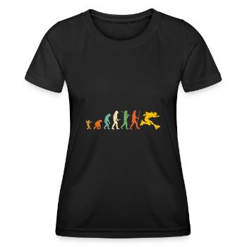 Walzen Evolution - Frauen Funktions-T-Shirt - Schwarz - Vorne - AI Model Female 172 light (172cm)