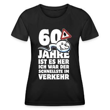 60 Jahre ist es her - der Schnellste im Verkehr - Frauen Funktions-T-Shirt - Schwarz - Vorne - AI Model Female 172 light (172cm)