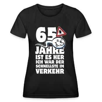 65 Jahre ist es her - der Schnellste im Verkehr - Frauen Funktions-T-Shirt - Schwarz - Vorne - AI Model Female 172 light (172cm)