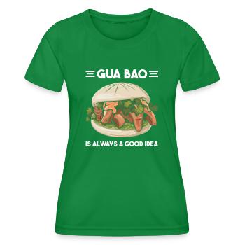 Gua Bao, asiatischer Feinschmecker, China, Vietnam, Japan - Frauen Funktions-T-Shirt - Kelly Green - Vorne - AI Model Female 172 dark (172cm)