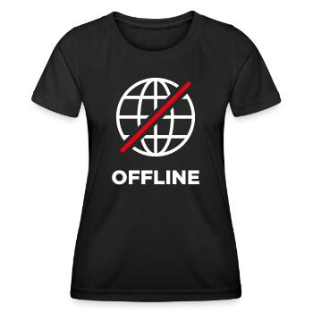 Offline - Frauen Funktions-T-Shirt - Schwarz - Vorne - AI Model Female 172 light (172cm)