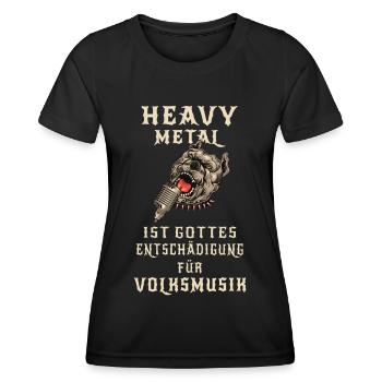 Heavy Metal Music - Frauen Funktions-T-Shirt - Schwarz - Vorne - AI Model Female 172 light (172cm)