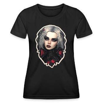 Goth Girl Gothic Mystique Horreur Mystérieuse - T-shirt sport Femme - noir - Devant - AI Model Female 172 light (172cm)
