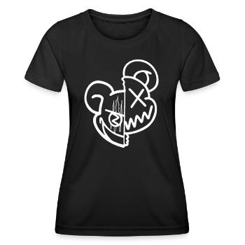 Benommener Teddybär - Frauen Funktions-T-Shirt - Schwarz - Vorne - AI Model Female 172 light (172cm)