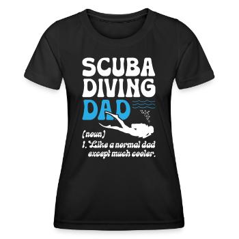 Papa Plongée sous-marine - T-shirt sport Femme - noir - Devant - AI Model Female 172 light (172cm)