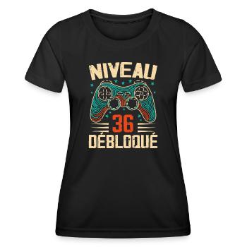 1988 Geschenke zum 36-jährigen Jubiläum, 36-jähriges Abenteuer - Frauen Funktions-T-Shirt - Schwarz - Vorne - AI Model Female 172 light (172cm)