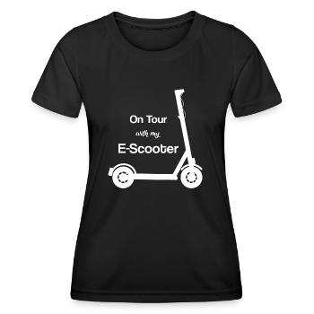 Scooter E Scooter E Scooter Pédale Scooter - T-shirt sport Femme - noir - Devant - AI Model Female 172 light (172cm)