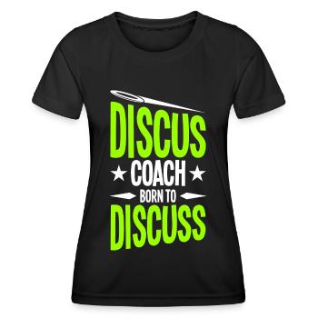 Diskuswurf Diskuswerfer Leichtathletik Diskus - Frauen Funktions-T-Shirt - Schwarz - Vorne - AI Model Female 172 light (172cm)