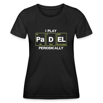 I Play Padel Periodically Padel Player Padeltennis - Women's Functional T-Shirt - black - Front - AI Model Female 172 light (172cm)