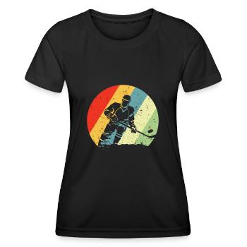 Hockey hockey sport - Women's Functional T-Shirt - black - Front - AI Model Female 172 light (172cm)