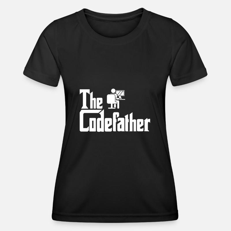 The Codefather - Frauen Funktions-T-Shirt - Schwarz