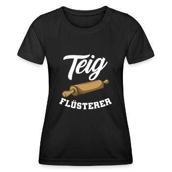 Bäcker Backen Teig Flüsterer Konditor - Frauen Funktions-T-Shirt - Schwarz - Vorne - AI Model Female 172 light (172cm)