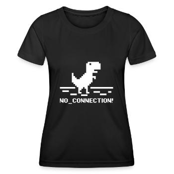 Erreur de connexion sans ordinateur Nerd Dinosaur Trex - T-shirt sport Femme - noir - Devant - AI Model Female 172 light (172cm)