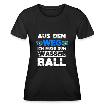 Wasserballer Spruch Wasserball - Frauen Funktions-T-Shirt - Schwarz - Vorne - AI Model Female 172 light (172cm)