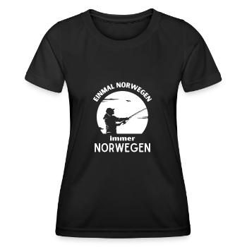 Einmal Norwegen, immer Norwegen - Frauen Funktions-T-Shirt - Schwarz - Vorne - AI Model Female 172 light (172cm)