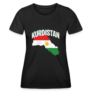 Kurdistan - T-shirt sport Femme - noir - Devant - AI Model Female 172 light (172cm)