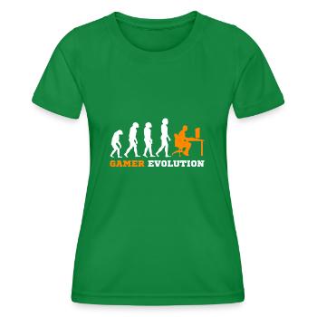 Evolution Gamer - Frauen Funktions-T-Shirt - Kelly Green - Vorne - AI Model Female 172 dark (172cm)