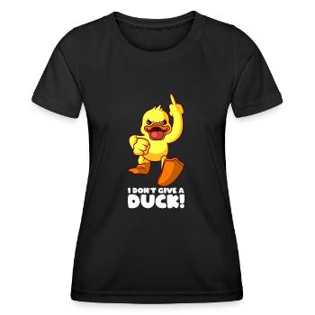 Canard drôle - je ne donne pas de canard! - T-shirt sport Femme - noir - Devant - AI Model Female 172 light (172cm)