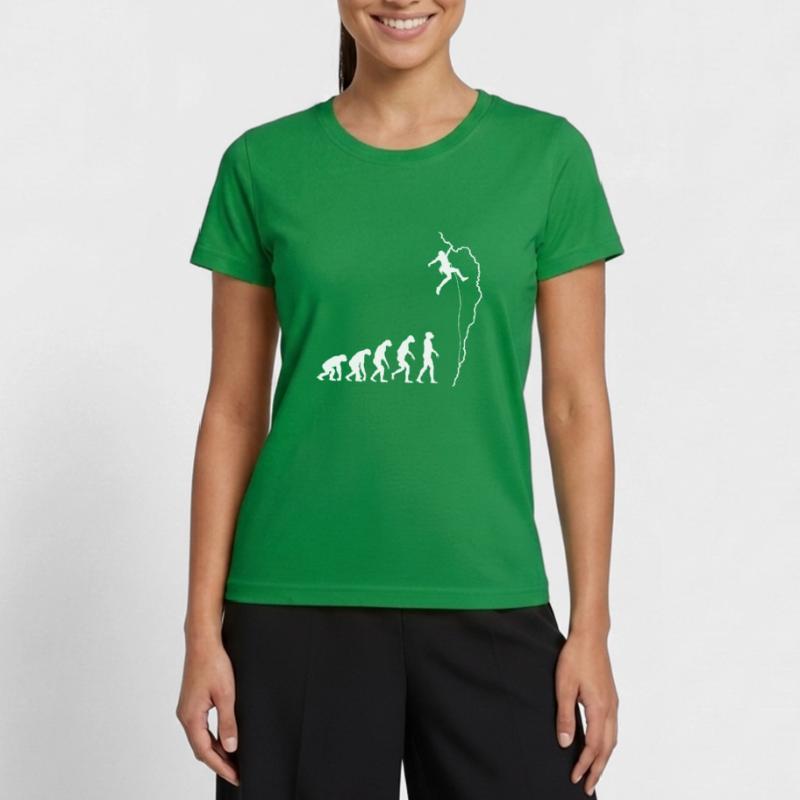 Climbing evolution bouldering climber gift Women's Functional T-Shirt