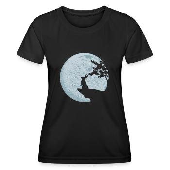 Bunny gift idea rabbit moon easter bunny - Women's Functional T-Shirt - black - Front - AI Model Female 172 light (172cm)