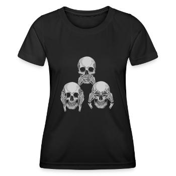 Ne rien voir, rien entendre, rien dire - T-shirt sport Femme - noir - Devant - AI Model Female 172 light (172cm)