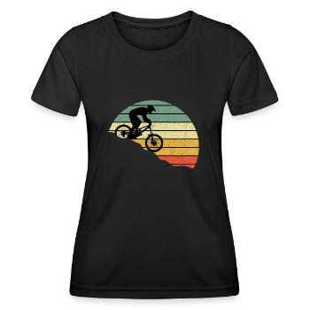 DOWNHILL - Frauen Funktions-T-Shirt - Schwarz - Vorne - AI Model Female 172 light (172cm)