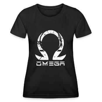 oméga - T-shirt sport Femme - noir - Devant - AI Model Female 172 light (172cm)