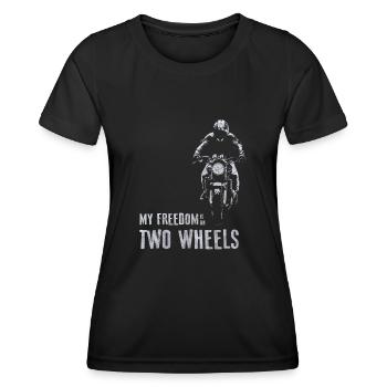 Motorrad - Frauen Funktions-T-Shirt - Schwarz - Vorne - AI Model Female 172 light (172cm)
