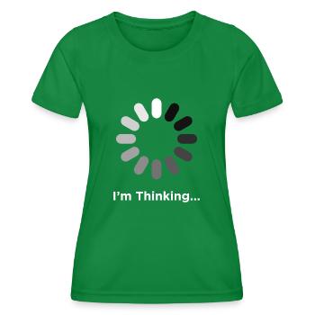 THINKING - Women's Functional T-Shirt - kelly green - Front - AI Model Female 172 dark (172cm)