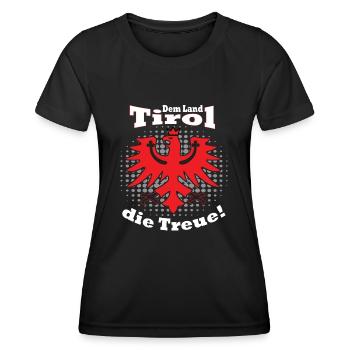 Dem Land Tirol die Treue Tirol Shirt - Frauen Funktions-T-Shirt - Schwarz - Vorne - AI Model Female 172 light (172cm)