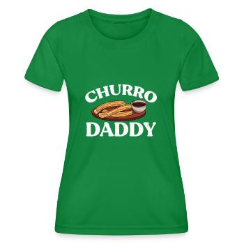 Churro Gift Mexico Food - Women's Functional T-Shirt - kelly green - Front - AI Model Female 172 dark (172cm)