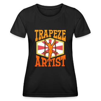 Trapeze Artist – Circus Performer Circus Lover - Frauen Funktions-T-Shirt - Schwarz - Vorne - AI Model Female 172 light (172cm)