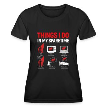 Chasse au coyote Coyote Hunter Coyote - T-shirt sport Femme - noir - Devant - AI Model Female 172 light (172cm)